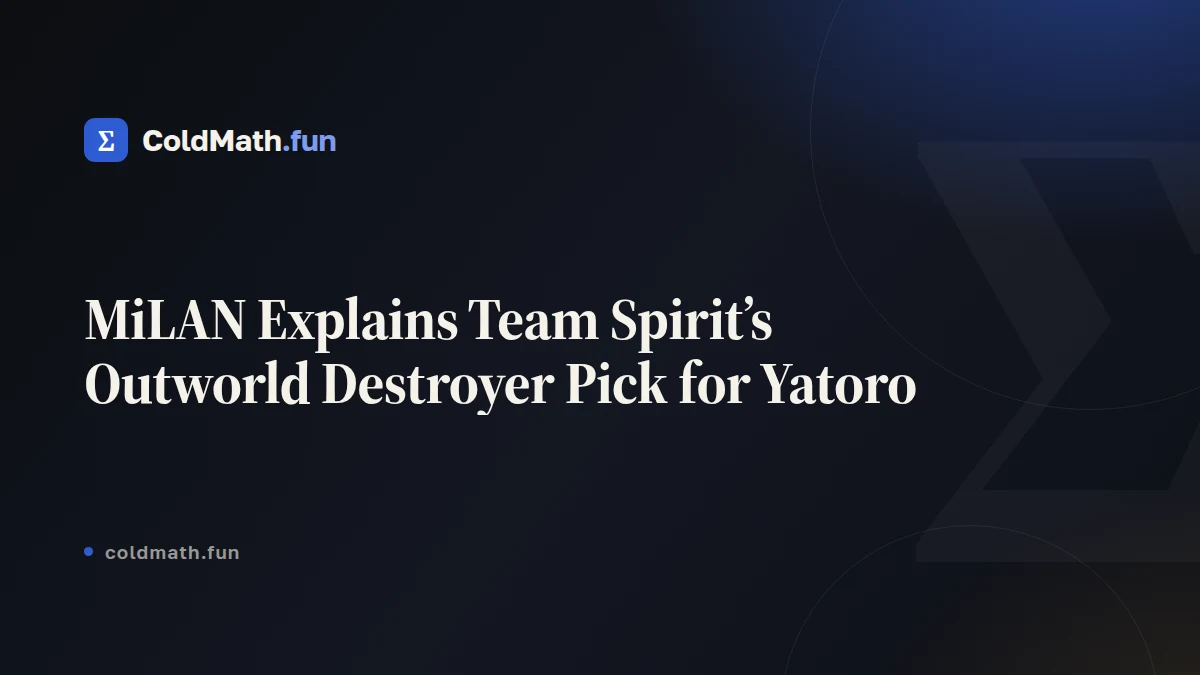 MiLAN Explains Team Spirit’s Outworld Destroyer Pick for Yatoro